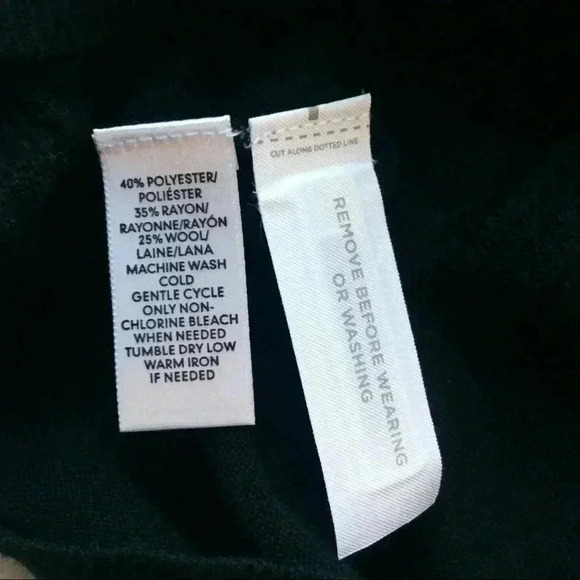 Loft Basic Black Scoop Neck Wool Blend Sweater - Picture 7 of 7